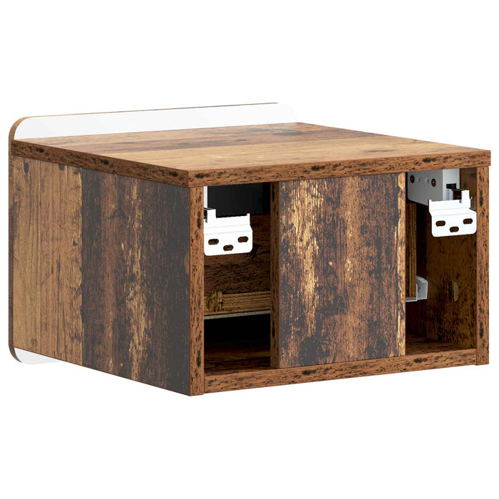 Dulap de noapte suspendat 2 pcs Lemn vechi 33 x 34,5 x 24 cm - WALTI WALTI