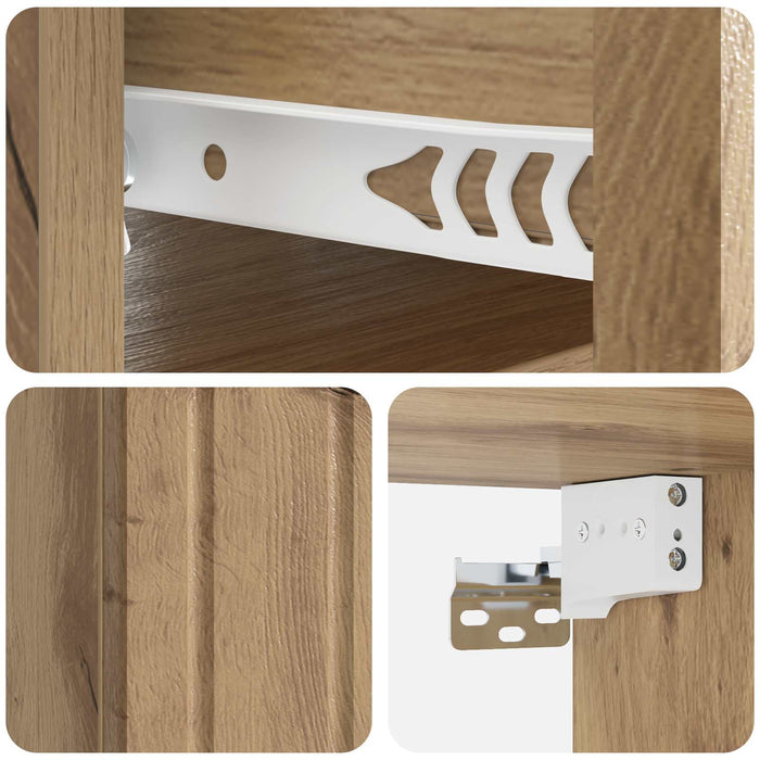 Dulap de noapte suspendat Stejar Artizanal 33 x 34,5 x 24 cm - WALTI WALTI