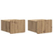 Dulap de noapte suspendat 2 pcs Stejar Artizanal Lemn prelucrat - WALTI WALTI