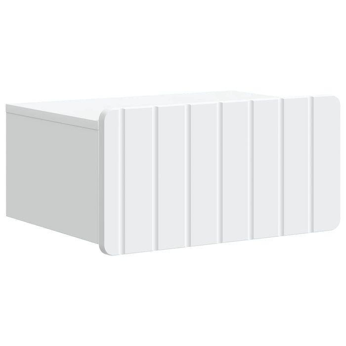 Dulap de noapte suspendat Alb 49 x 34,5 x 24 cm Lemn prelucrat - WALTI WALTI