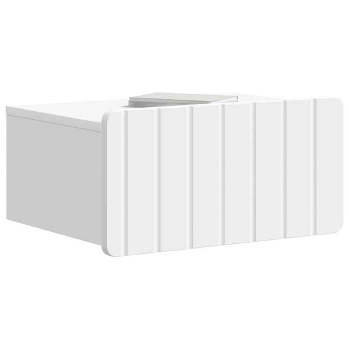 Dulap de noapte suspendat Alb 49 x 34,5 x 24 cm Lemn prelucrat - WALTI WALTI