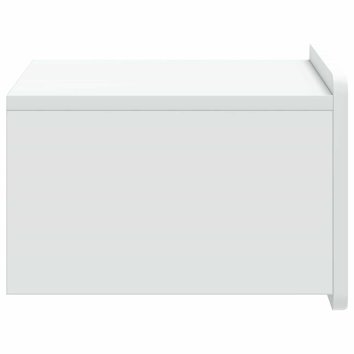 Dulap de noapte suspendat Alb 49 x 34,5 x 24 cm Lemn prelucrat - WALTI WALTI