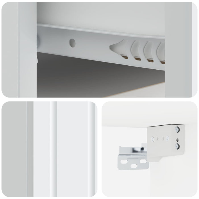 Dulap de noapte suspendat cu sertar 2 pcs Alb 49 x 34,5 x 24 cm - WALTI WALTI