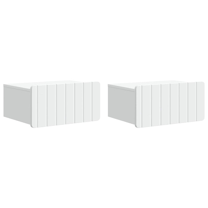 Dulap de noapte suspendat cu sertar 2 pcs Alb 49 x 34,5 x 24 cm - WALTI WALTI