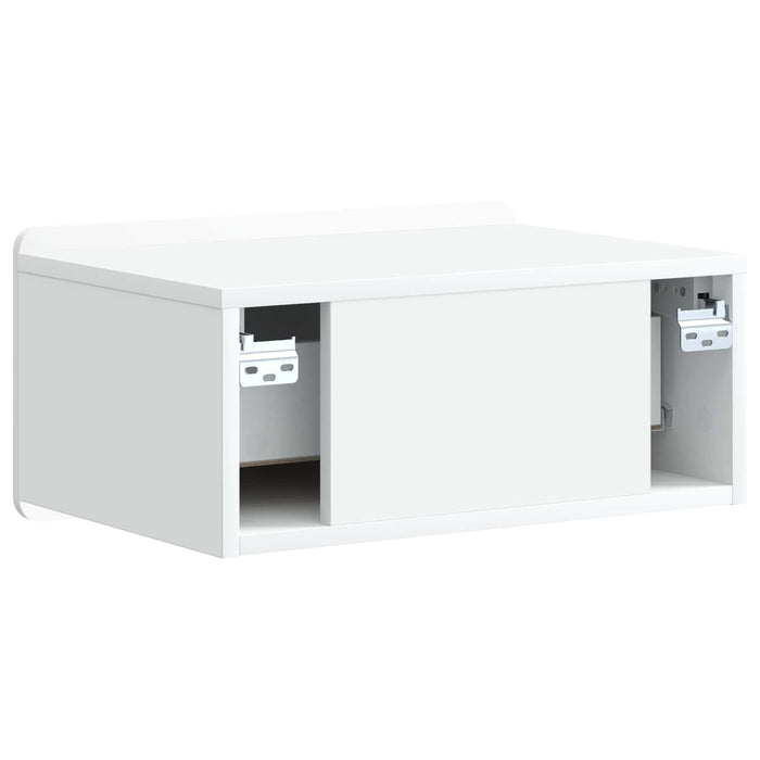 Dulap de noapte suspendat cu sertar 2 pcs Alb 49 x 34,5 x 24 cm - WALTI WALTI