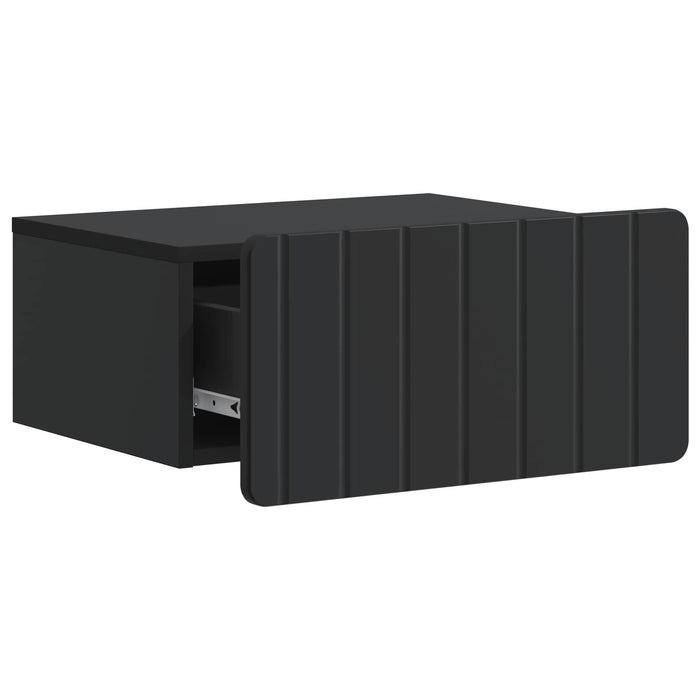Dulap de noapte suspendat cu sertar Negru 49 x 34,5 x 24 cm - WALTI WALTI