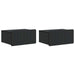 Dulap de noapte suspendat 2 pcs Negru 49 x 34,5 x 24 cm - WALTI WALTI