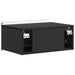 Dulap de noapte suspendat 2 pcs Negru 49 x 34,5 x 24 cm - WALTI WALTI