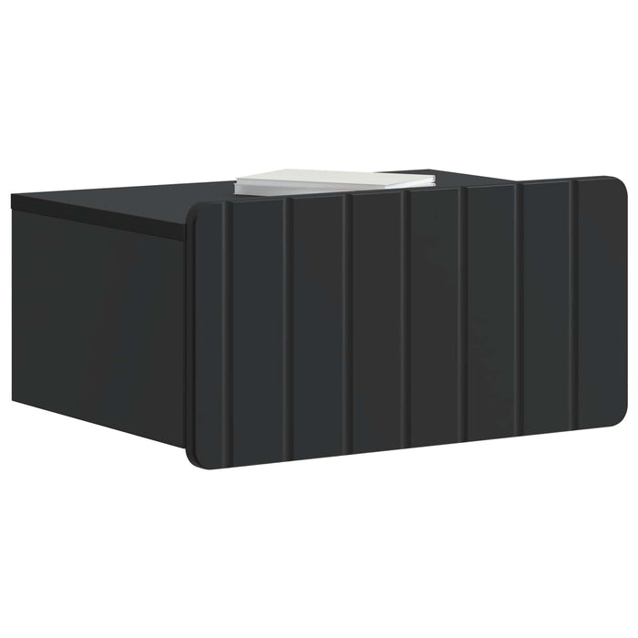 Dulap de noapte suspendat 2 pcs Negru 49 x 34,5 x 24 cm - WALTI WALTI