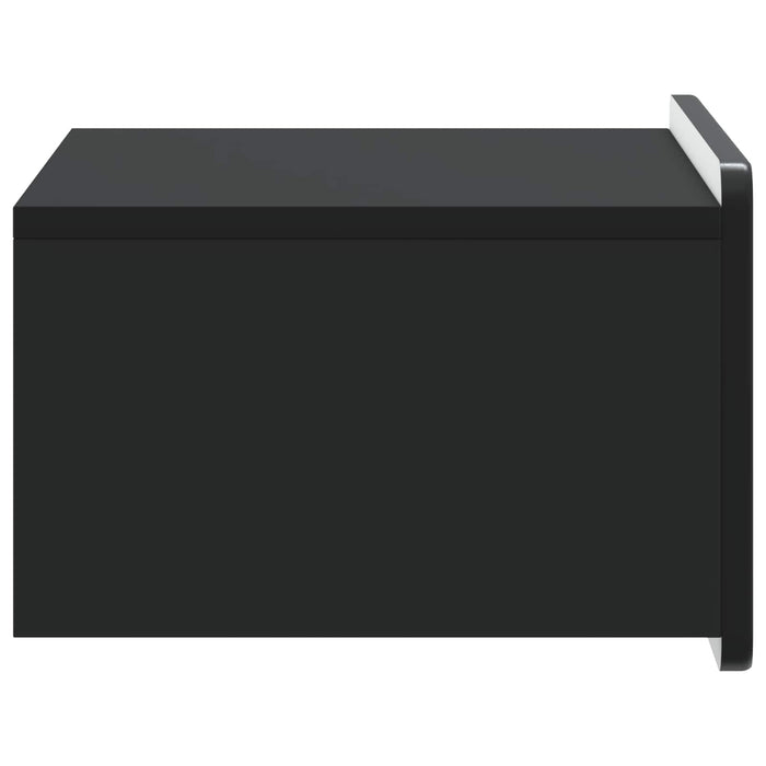 Dulap de noapte suspendat 2 pcs Negru 49 x 34,5 x 24 cm - WALTI WALTI