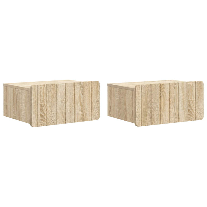 Dulap de noapte suspendat 2 pcs Stejar Sonoma 49 x 34,5 x 24 cm - WALTI WALTI