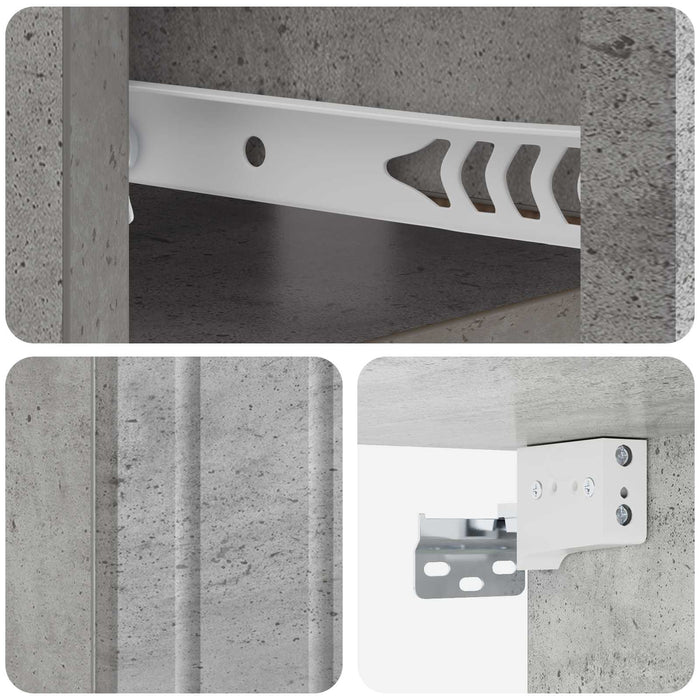 Dulap de noapte suspendat cu sertar Gri Beton 49 x 34,5 x 24 cm - WALTI WALTI