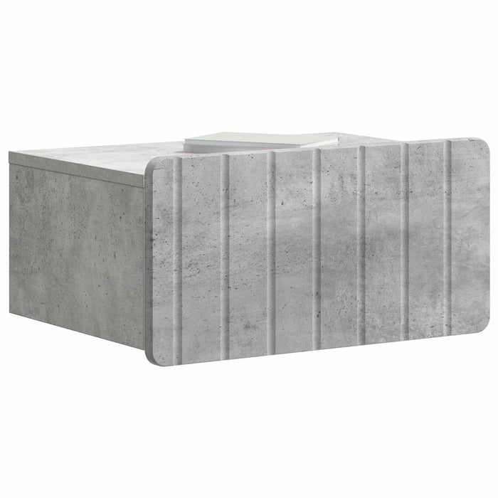 Dulap de noapte suspendat cu sertar Gri Beton 49 x 34,5 x 24 cm - WALTI WALTI