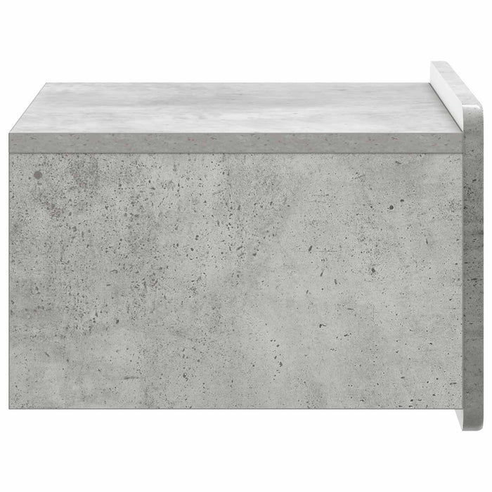 Dulap de noapte suspendat cu sertar Gri Beton 49 x 34,5 x 24 cm - WALTI WALTI