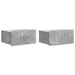 Dulap de noapte suspendat 2 pcs Gri Beton 49 x 34,5 x 24 cm - WALTI WALTI