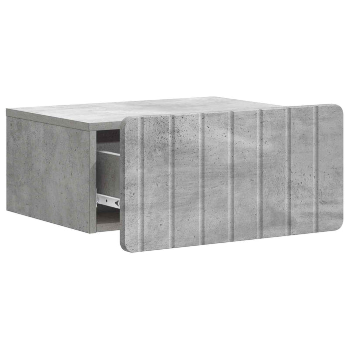 Dulap de noapte suspendat 2 pcs Gri Beton 49 x 34,5 x 24 cm - WALTI WALTI