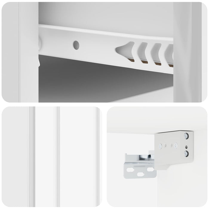 Dulap de noapte suspendat Alb foarte lucios 49 x 34,5 x 24 cm - WALTI WALTI