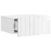 Dulap de noapte suspendat Alb foarte lucios 49 x 34,5 x 24 cm - WALTI WALTI