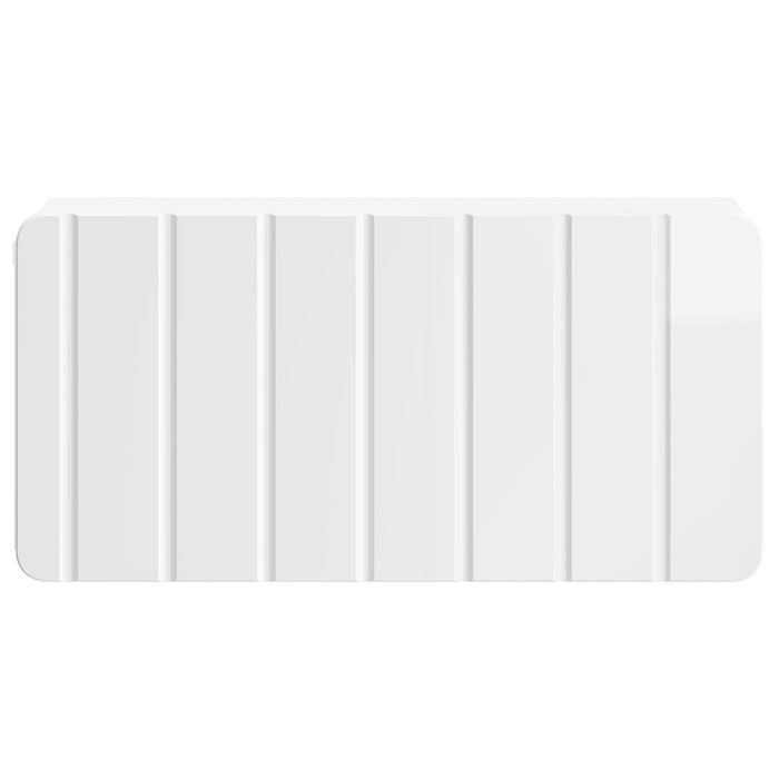 Dulap de noapte suspendat Alb foarte lucios 49 x 34,5 x 24 cm - WALTI WALTI