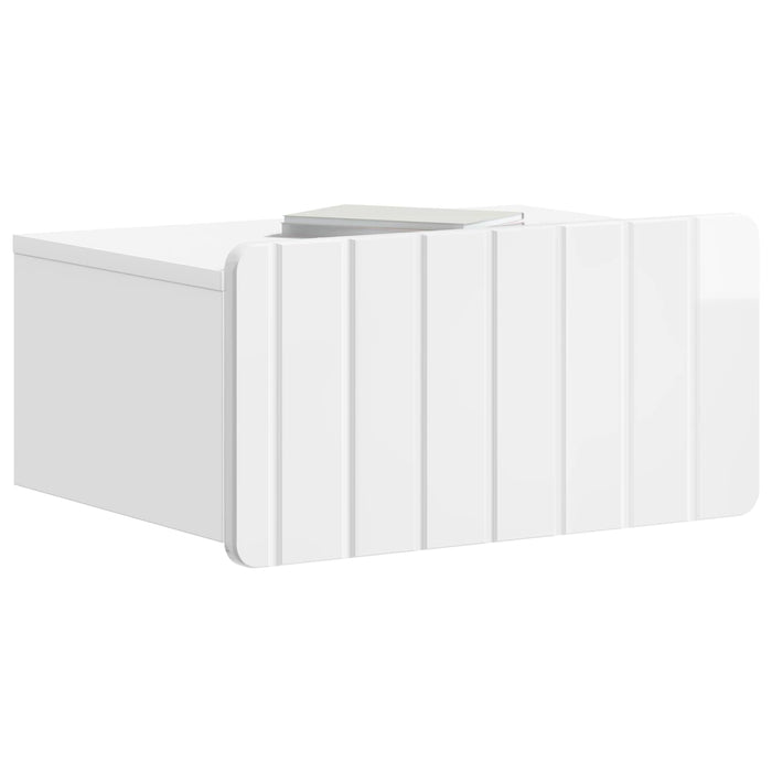 Dulap de noapte suspendat Alb foarte lucios 49 x 34,5 x 24 cm - WALTI WALTI
