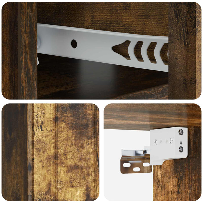 Dulap de noapte suspendat Stejar fumuriu 49 x 34,5 x 24 cm - WALTI WALTI