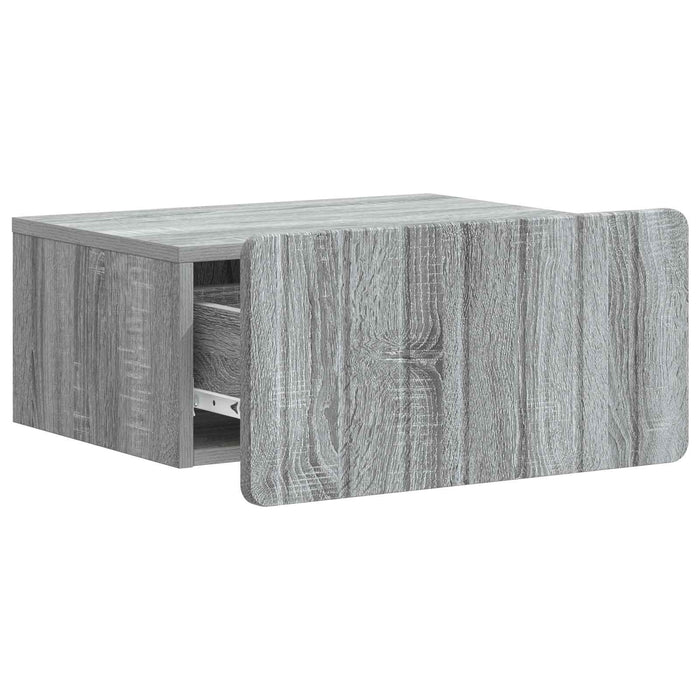 Dulap de noapte suspendat 2 pcs Sonoma gri 49 x 34,5 x 24 cm - WALTI WALTI