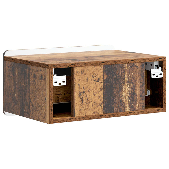 Dulap de noapte suspendat Lemn vechi 49 x 34,5 x 24 cm - WALTI WALTI