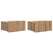 Dulap de noapte suspendat 2 pcs Stejar Artizanal Lemn prelucrat - WALTI WALTI