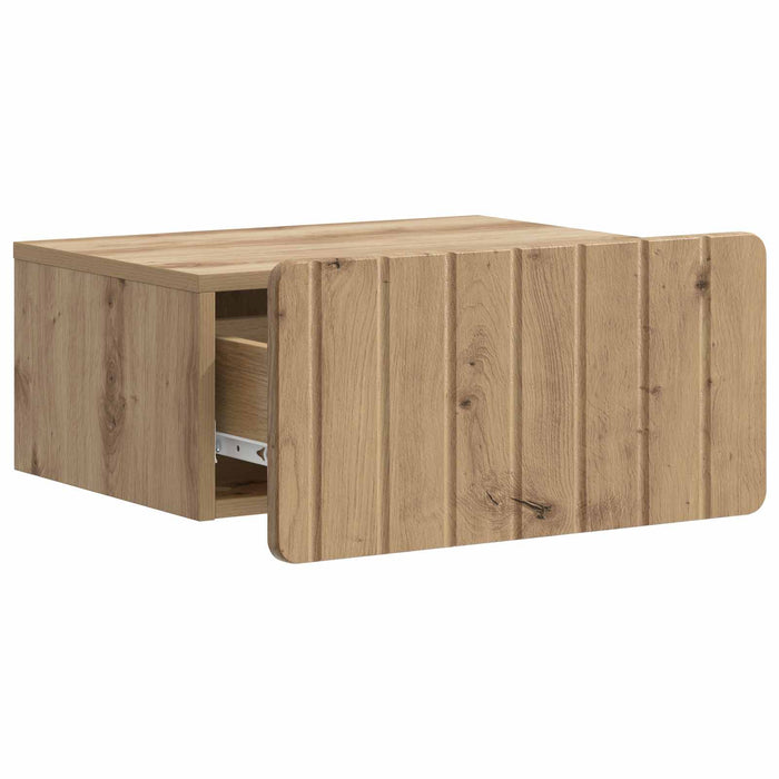 Dulap de noapte suspendat 2 pcs Stejar Artizanal Lemn prelucrat - WALTI WALTI