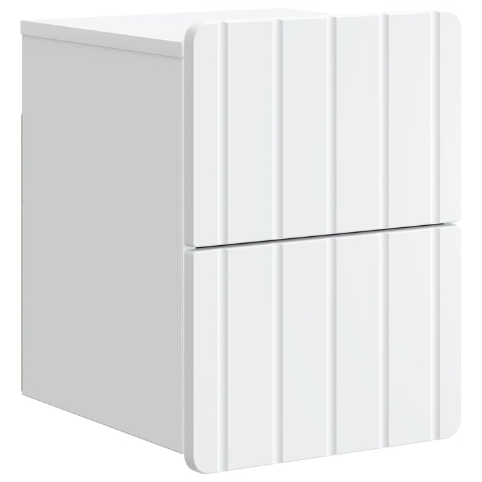 Dulap de noapte suspendat Alb 33 x 34,5 x 43 cm Lemn prelucrat - WALTI WALTI