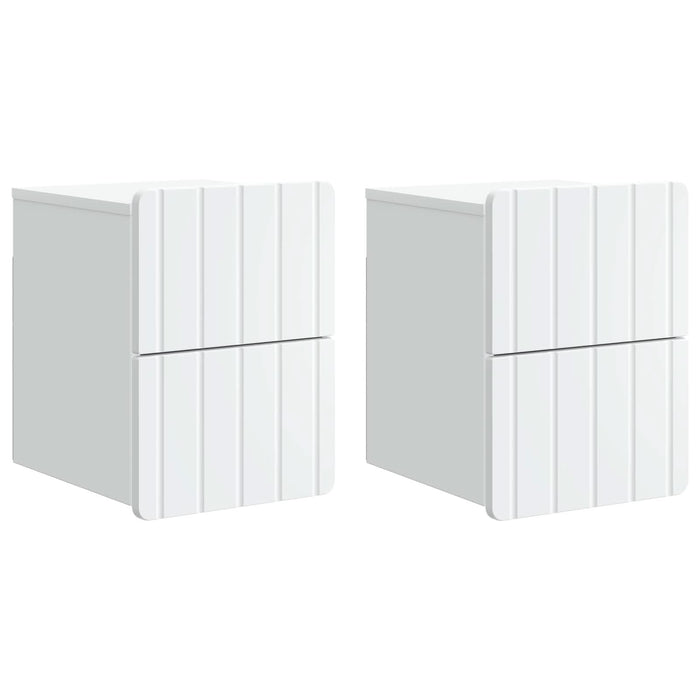 Dulap de noapte suspendat cu sertar 2 pcs Alb 33 x 34,5 x 43 cm - WALTI WALTI