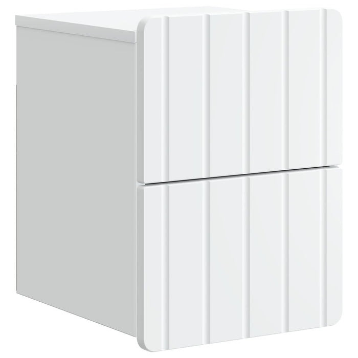 Dulap de noapte suspendat cu sertar 2 pcs Alb 33 x 34,5 x 43 cm - WALTI WALTI