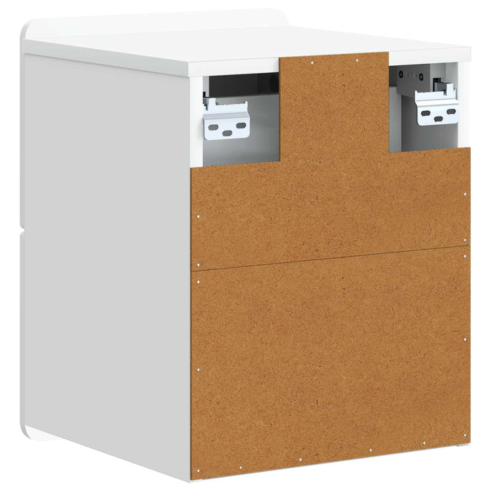 Dulap de noapte suspendat cu sertar 2 pcs Alb 33 x 34,5 x 43 cm - WALTI WALTI