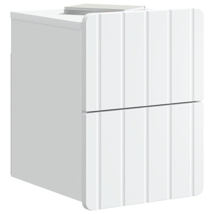 Dulap de noapte suspendat cu sertar 2 pcs Alb 33 x 34,5 x 43 cm - WALTI WALTI