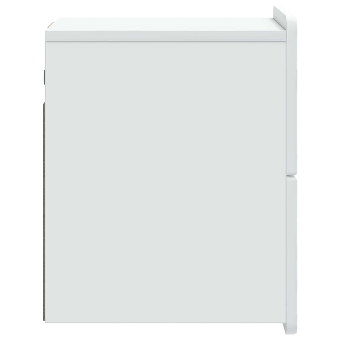 Dulap de noapte suspendat cu sertar 2 pcs Alb 33 x 34,5 x 43 cm - WALTI WALTI