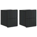 Dulap de noapte suspendat 2 pcs Negru 33 x 34,5 x 43 cm - WALTI WALTI