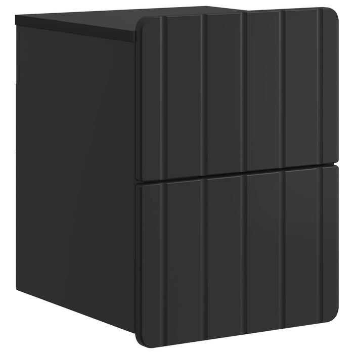 Dulap de noapte suspendat 2 pcs Negru 33 x 34,5 x 43 cm - WALTI WALTI
