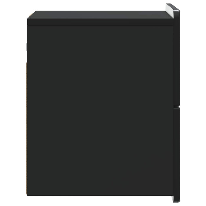 Dulap de noapte suspendat 2 pcs Negru 33 x 34,5 x 43 cm - WALTI WALTI