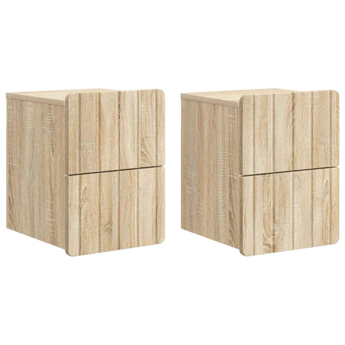Dulap de noapte suspendat 2 pcs Stejar Sonoma 33 x 34,5 x 43 cm - WALTI WALTI