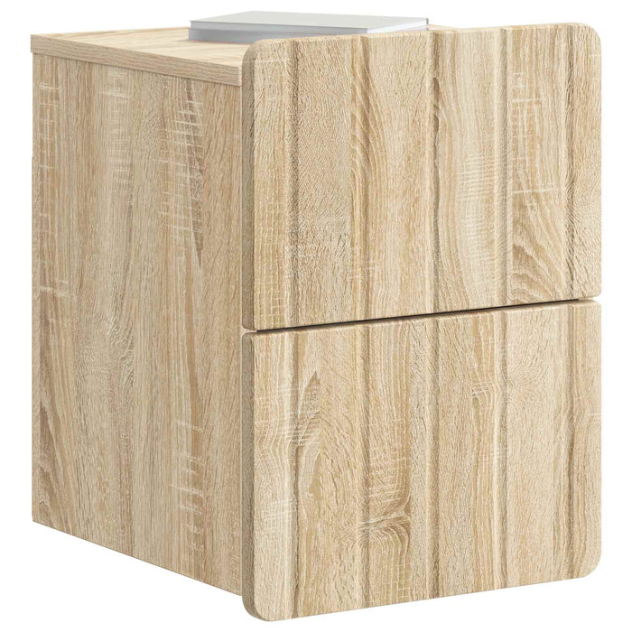 Dulap de noapte suspendat 2 pcs Stejar Sonoma 33 x 34,5 x 43 cm - WALTI WALTI