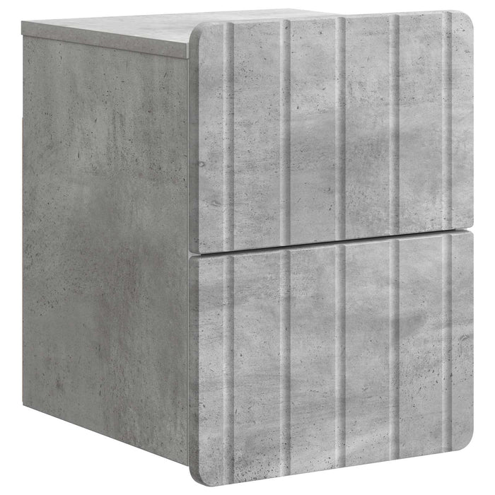 Dulap de noapte suspendat cu sertar Gri Beton 33 x 34,5 x 43 cm - WALTI WALTI