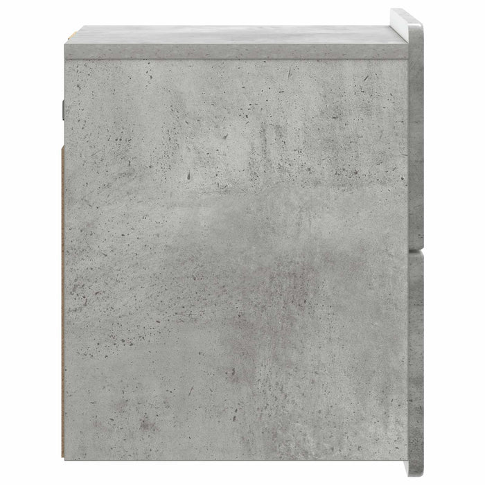 Dulap de noapte suspendat cu sertar Gri Beton 33 x 34,5 x 43 cm - WALTI WALTI