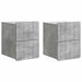 Dulap de noapte suspendat 2 pcs Gri Beton 33 x 34,5 x 43 cm - WALTI WALTI