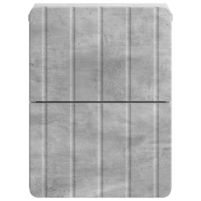 Dulap de noapte suspendat 2 pcs Gri Beton 33 x 34,5 x 43 cm - WALTI WALTI