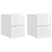 Dulap de noapte suspendat cu sertar 2 pcs Alb foarte lucios - WALTI WALTI