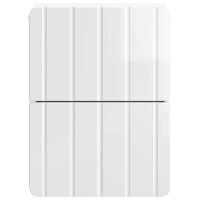 Dulap de noapte suspendat cu sertar 2 pcs Alb foarte lucios - WALTI WALTI