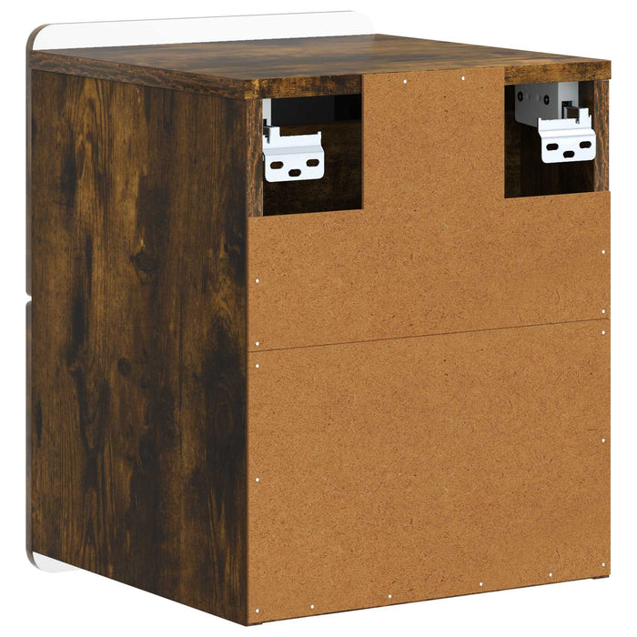 Dulap de noapte suspendat Stejar fumuriu 33 x 34,5 x 43 cm - WALTI WALTI