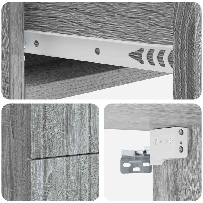 Dulap de noapte suspendat Sonoma gri 33 x 34,5 x 43 cm - WALTI WALTI