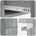 Dulap de noapte suspendat 2 pcs Sonoma gri 33 x 34,5 x 43 cm - WALTI WALTI