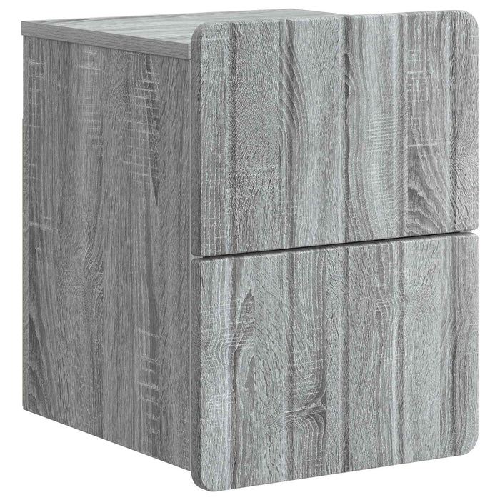 Dulap de noapte suspendat 2 pcs Sonoma gri 33 x 34,5 x 43 cm - WALTI WALTI